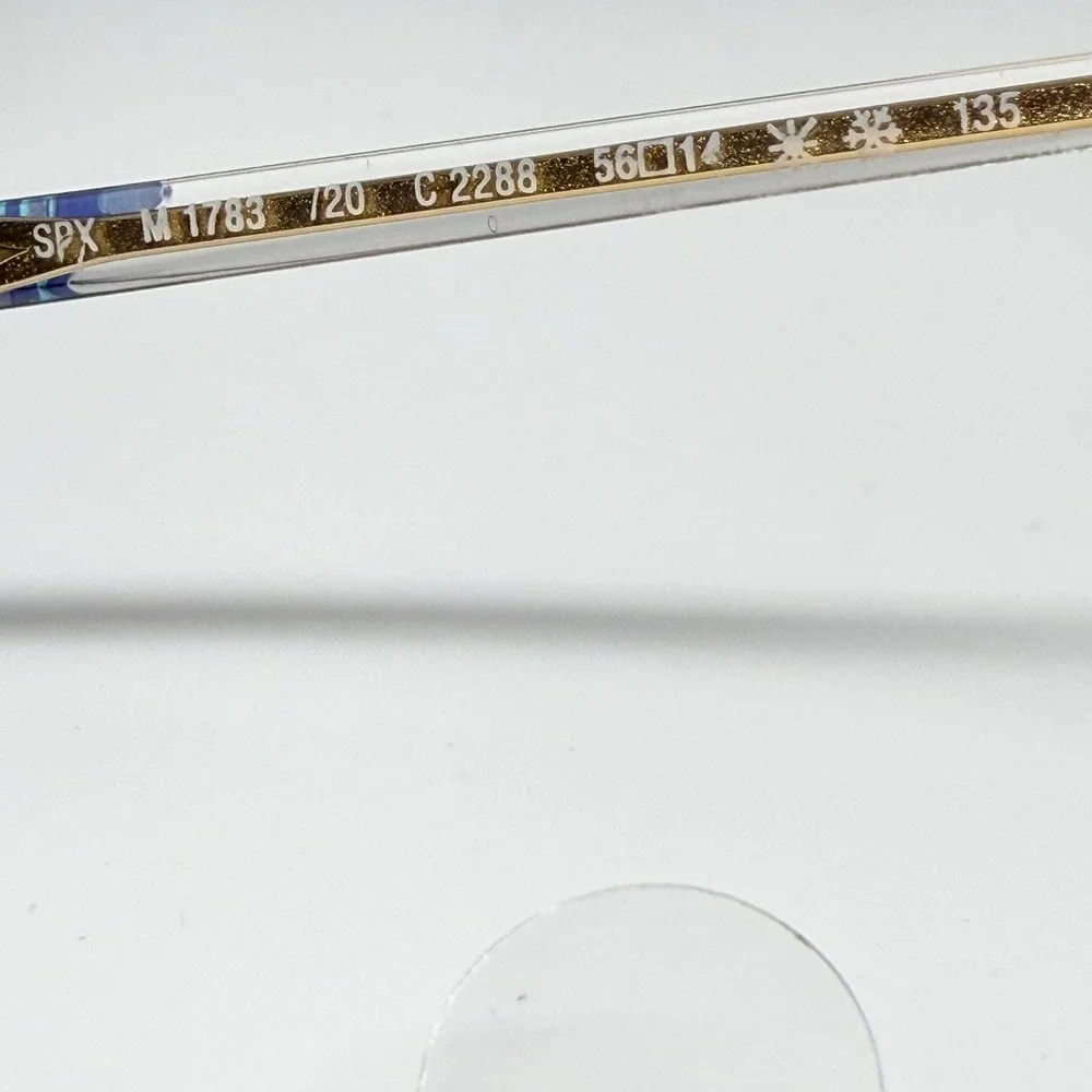 Silhouette SPX M 1783 C 2288 Eyeglasses Frames Clear Blue Gold 56-14-135 Austria